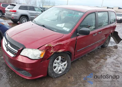 2014 Dodge Grand Caravan American Value Pkg из США, поврежденный, VIN 2C4RDGBGXER420859